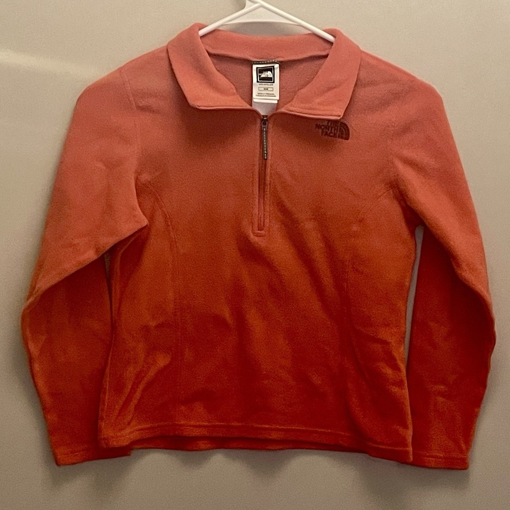 The North Face Girls Coral Fleece Quarter Zip Pullover Sweatshirt Size M